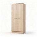 Wooden wardrobe with double doors and adjustable shelves 40 x 80 x 180cm